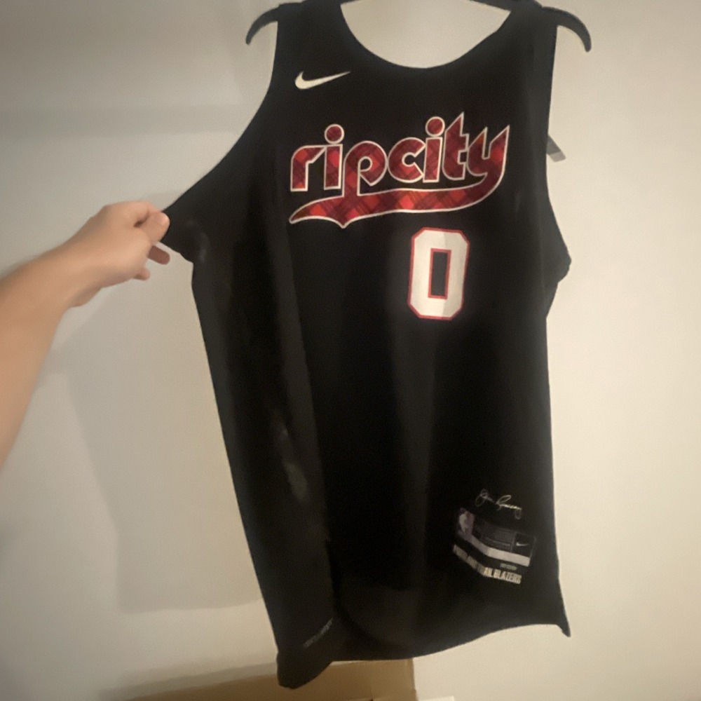 Nike Portland Trailblazers Damian Lillard‎ City Edition Jersey Sz XL DX8517-010